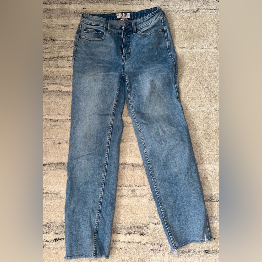 Free People Relaxed Fit Blue Jeans